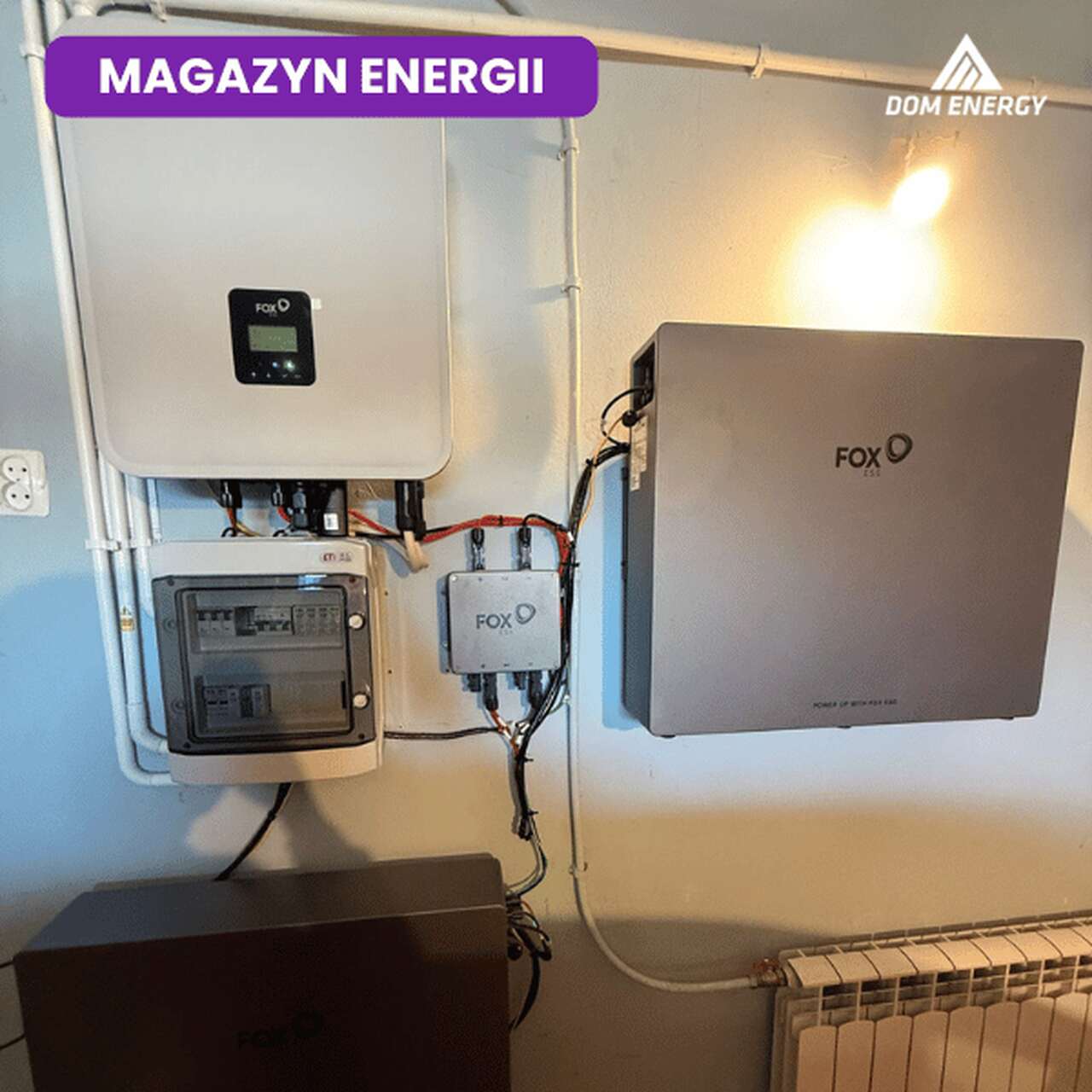 Instalacja magazynu energii FoxESS o pojemności 20,72 kWh z falownikiem hybrydowym Fox 6kW w gminie Jastrząb.